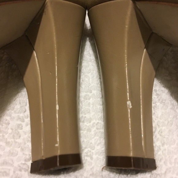 EUC Vintage Sam & Libby Tan Peeptoe Heels-Like New!!! - Picture 8 of 8